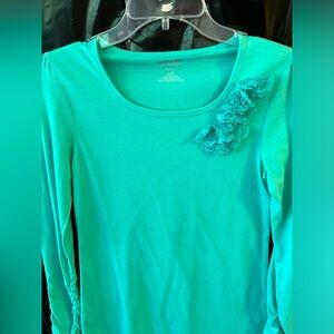 Teal Long Sleeve Cotton Top by Uproar